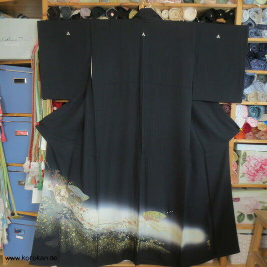 gewebte 4 Jahreszeiten Seidenbrokat Tomesode Kimono