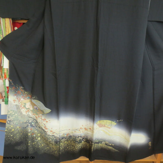 gewebte 4 Jahreszeiten Seidenbrokat Tomesode Kimono
