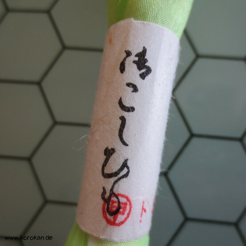 Shibori Seidenpongé, hellgrün Himo - Bindeband, Seide