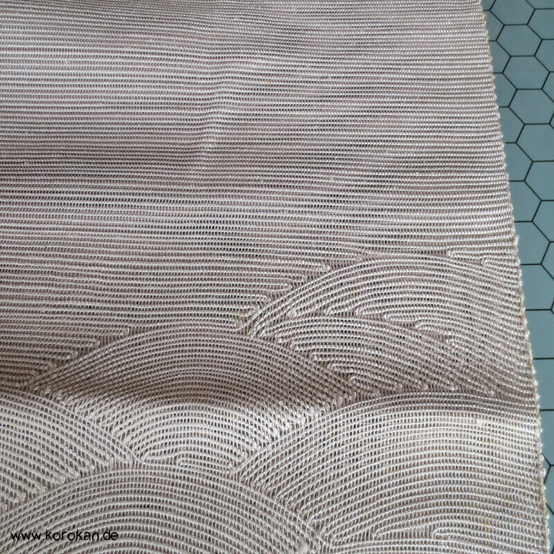 Segaiha Naturwellen Sommer Nagoya / Fukuro Obi grobgewebte Seide
