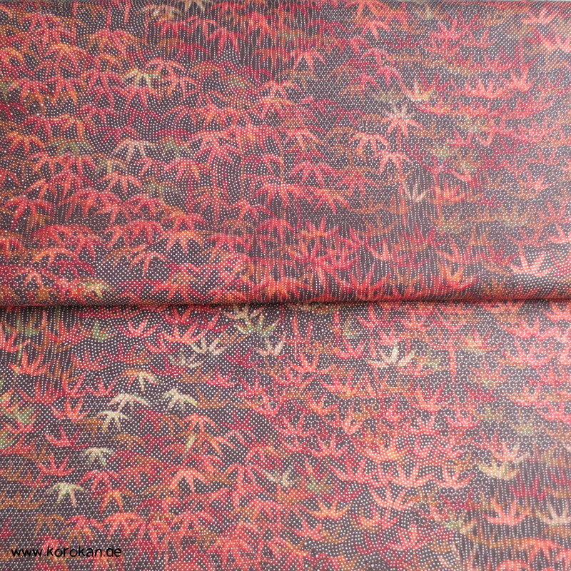 Herbstmuster, Bambus Kimono Seide