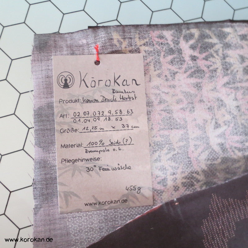 Herbstmuster, Bambus Kimono Seide