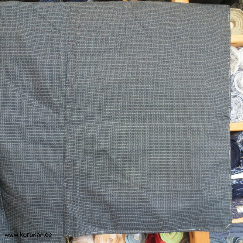 graublaue Kasuri Tsumugi Seiden Haori