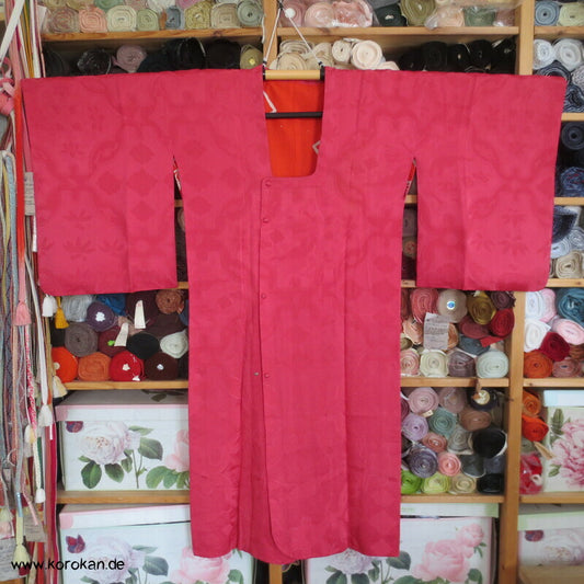 japanische pinke Matelassé Seide Michiyuki Kimono Jacke