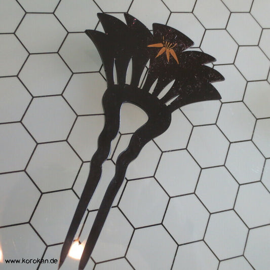 japanische Haarnadel - gefächert, handbemalt