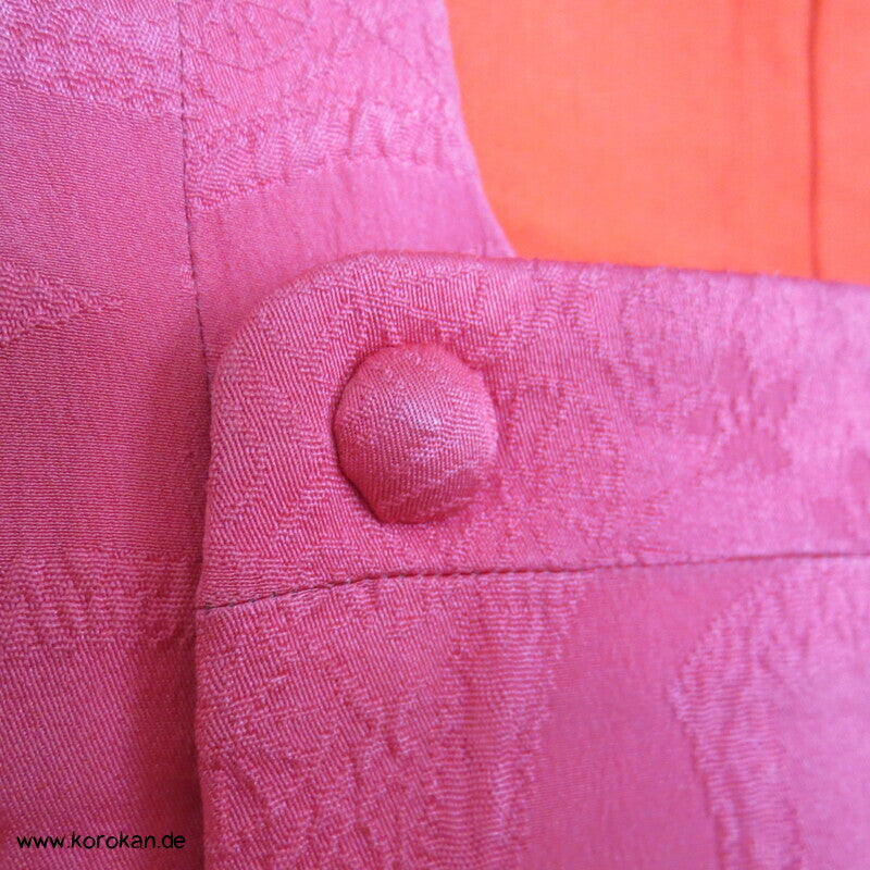 japanische pinke Matelassé Seide Michiyuki Kimono Jacke