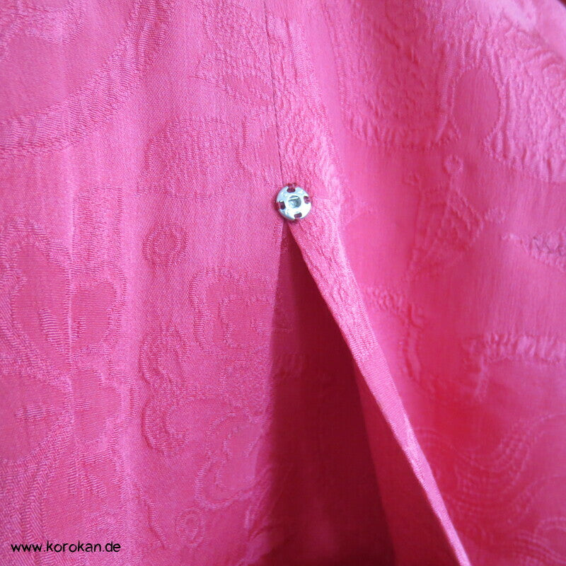 japanische pinke Matelassé Seide Michiyuki Kimono Jacke