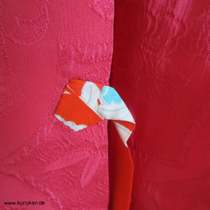 japanische pinke Matelassé Seide Michiyuki Kimono Jacke