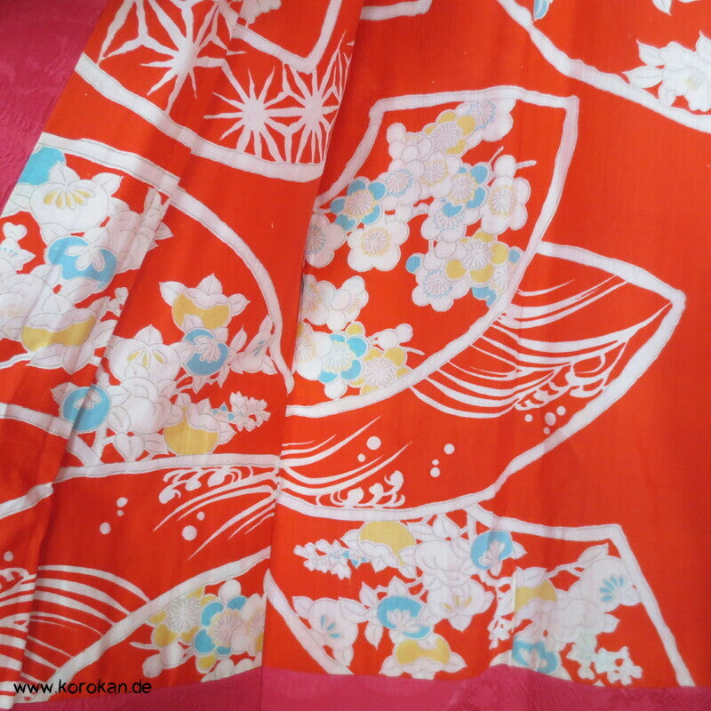 japanische pinke Matelassé Seide Michiyuki Kimono Jacke