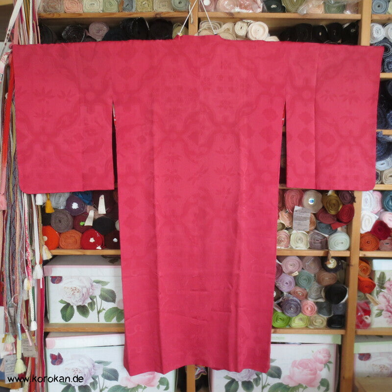 japanische pinke Matelassé Seide Michiyuki Kimono Jacke