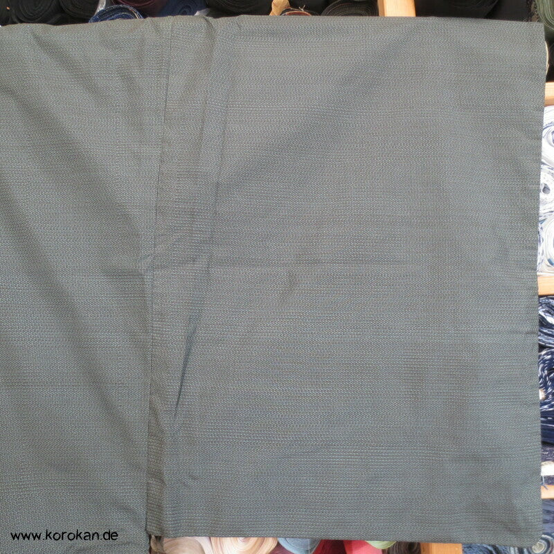 hellblau - beige Kasuri Tsumugi Haori, Flößermotiv
