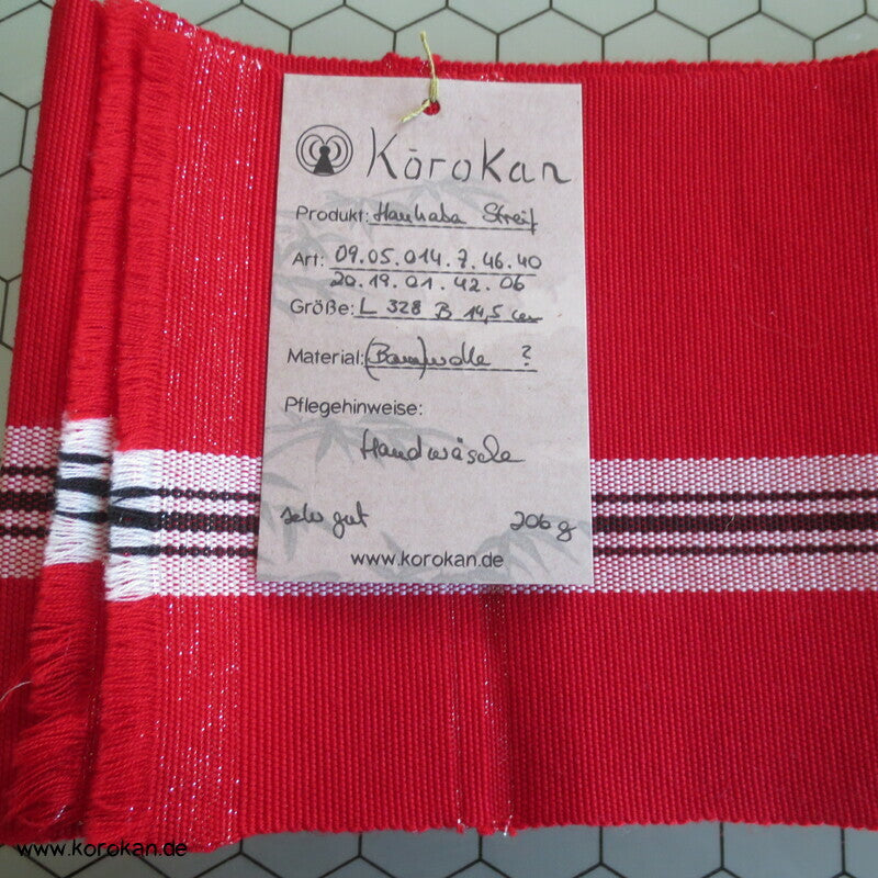 japanischer Hanhaba Obi Kimonogürtel, Rips mit Streifen