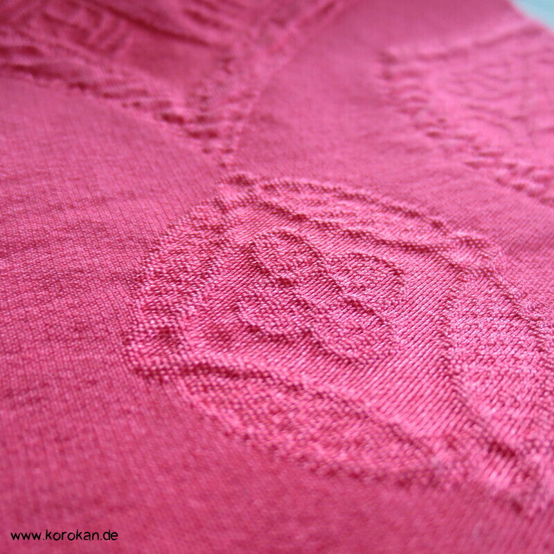 japanische pinke Matelassé Seide Michiyuki Kimono Jacke