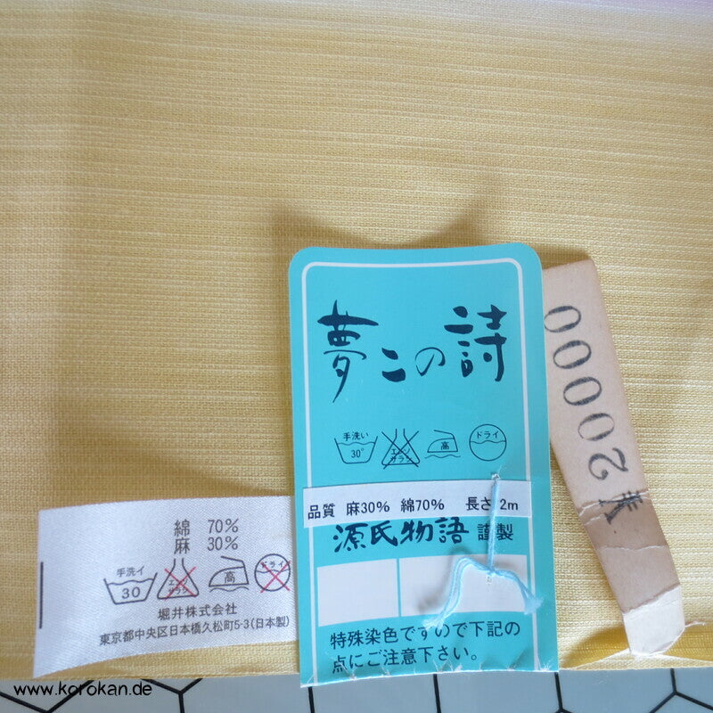 japanische Nadeshiko pastell Streifen Yukata Kimono Hanf / Baumwolle