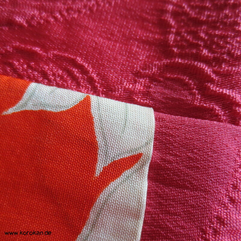 japanische pinke Matelassé Seide Michiyuki Kimono Jacke