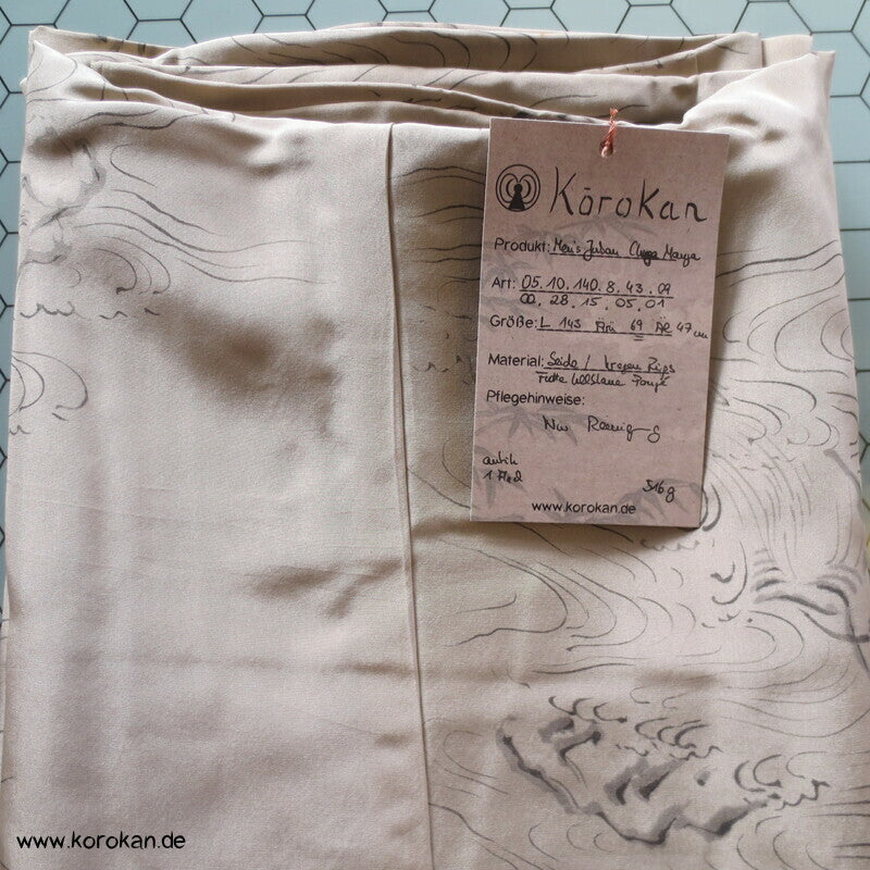 antikes Manga Muster Juban Männer Unter Kimono, Seide