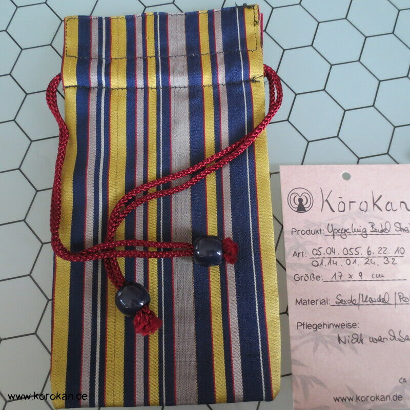Japanische Upcycling Meisen Beutel mit Zugband - Varianten