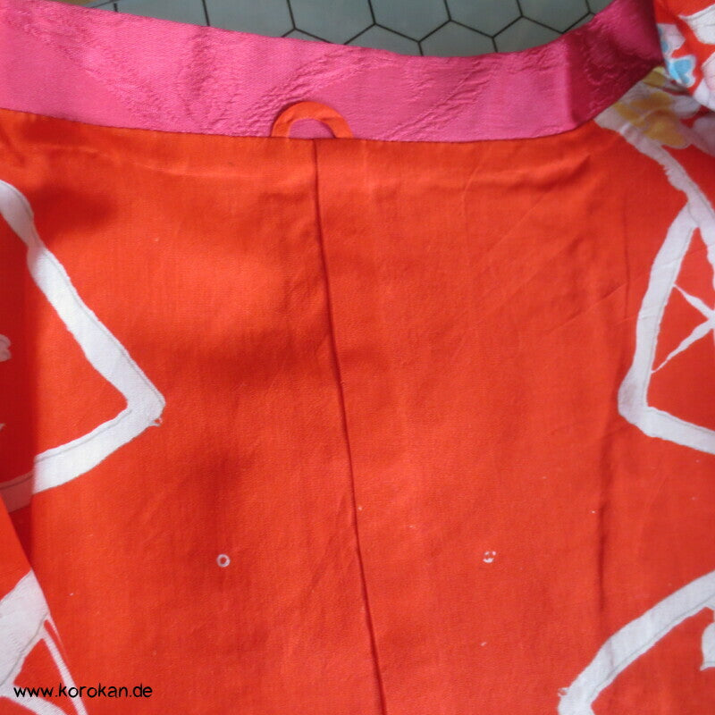 japanische pinke Matelassé Seide Michiyuki Kimono Jacke