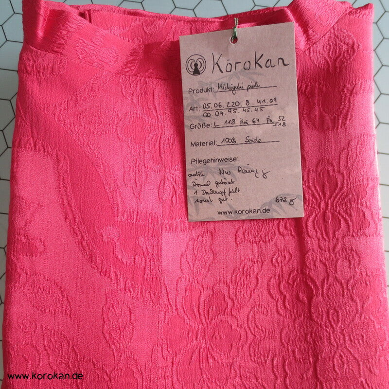 japanische pinke Matelassé Seide Michiyuki Kimono Jacke