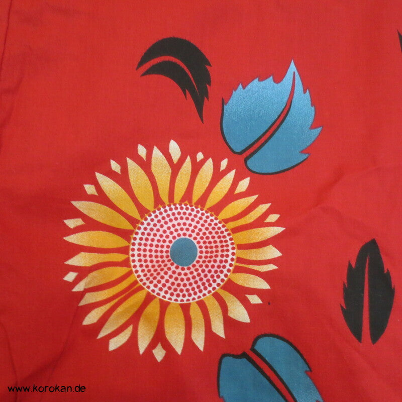 neuer Yukata, reine Baumwolle, Kiku auf rot