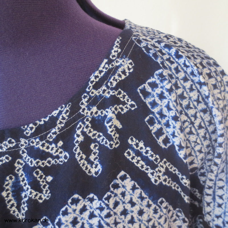 Arimatsu Shibori Kimono Baumwolle Zero Waste Kosode Sommerkleid