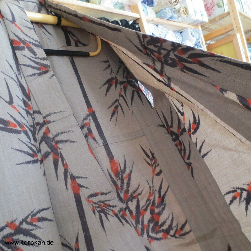 japanischer Bambus Kasuri Hitoe ungefütterter Woll Kimono