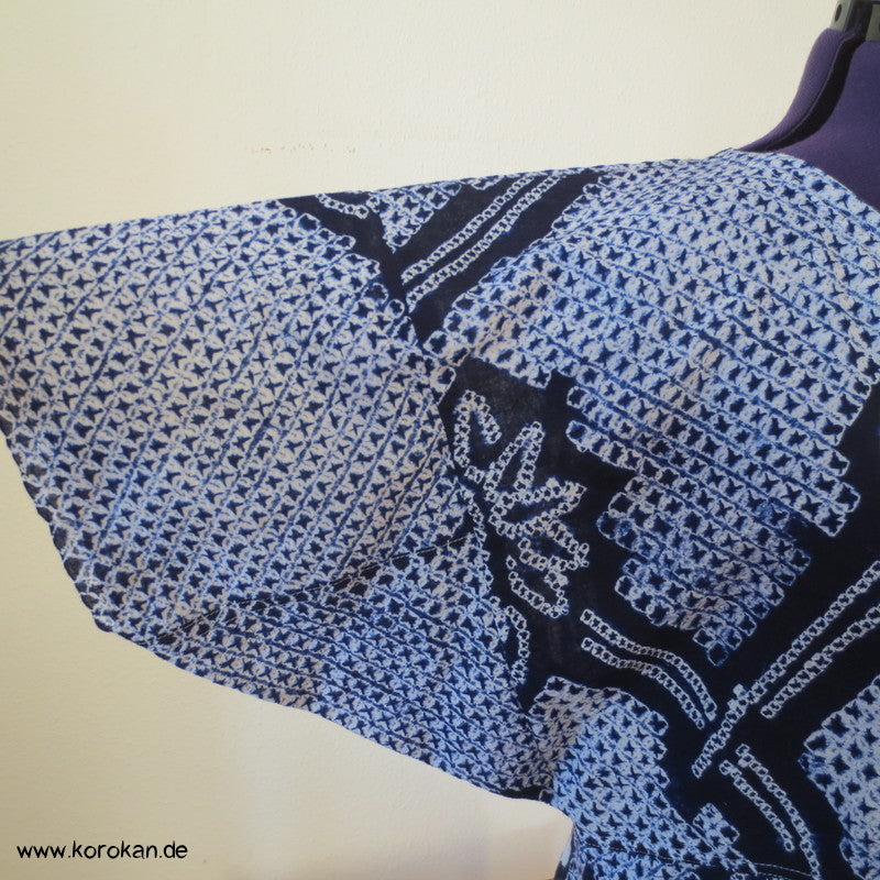 Arimatsu Shibori Kimono Baumwolle Zero Waste Kosode Sommerkleid