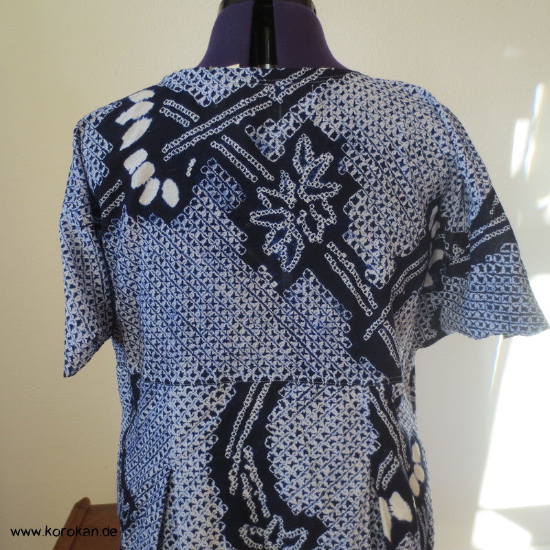 Arimatsu Shibori Kimono Baumwolle Zero Waste Kosode Sommerkleid