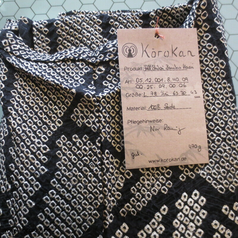Full Shibori Bambus Haori Kimono Jacke, mit Himo