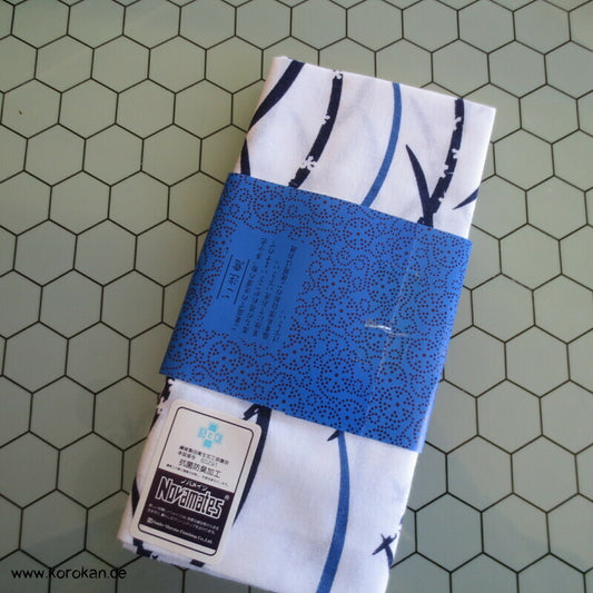 Tenugui Baumwollhandtuch blaue Gräserwellen von Tepco