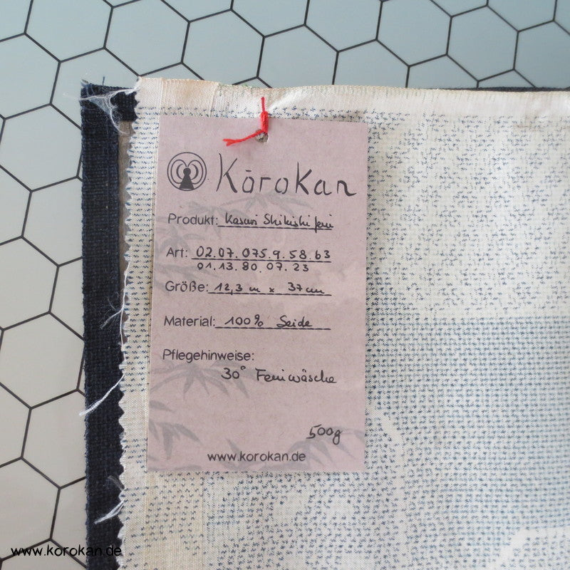 Shikishi Kasuri hellblauer Tanmono Tsumugi Seide