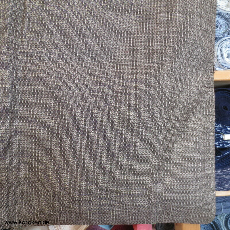 "7" beige braune Kasuri Tsumugi Haori, Druckfutter