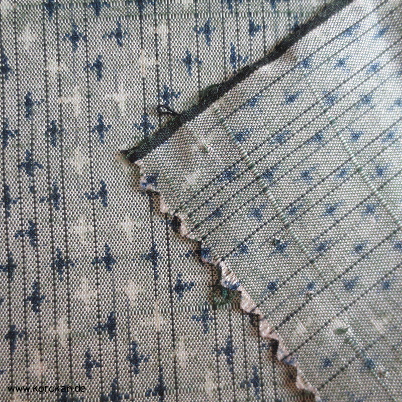 Kikko - Druck Teilkasuri Tsumugi Kimono Seide