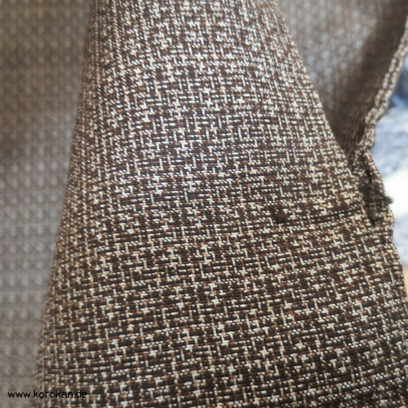 "7" beige braune Kasuri Tsumugi Haori, Druckfutter