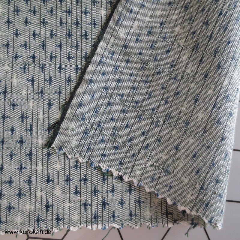 Kikko - Druck Teilkasuri Tsumugi Kimono Seide