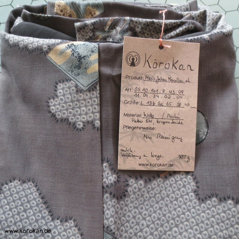 Wolken Shogi Juban Unterkimono, Woll - Muslin