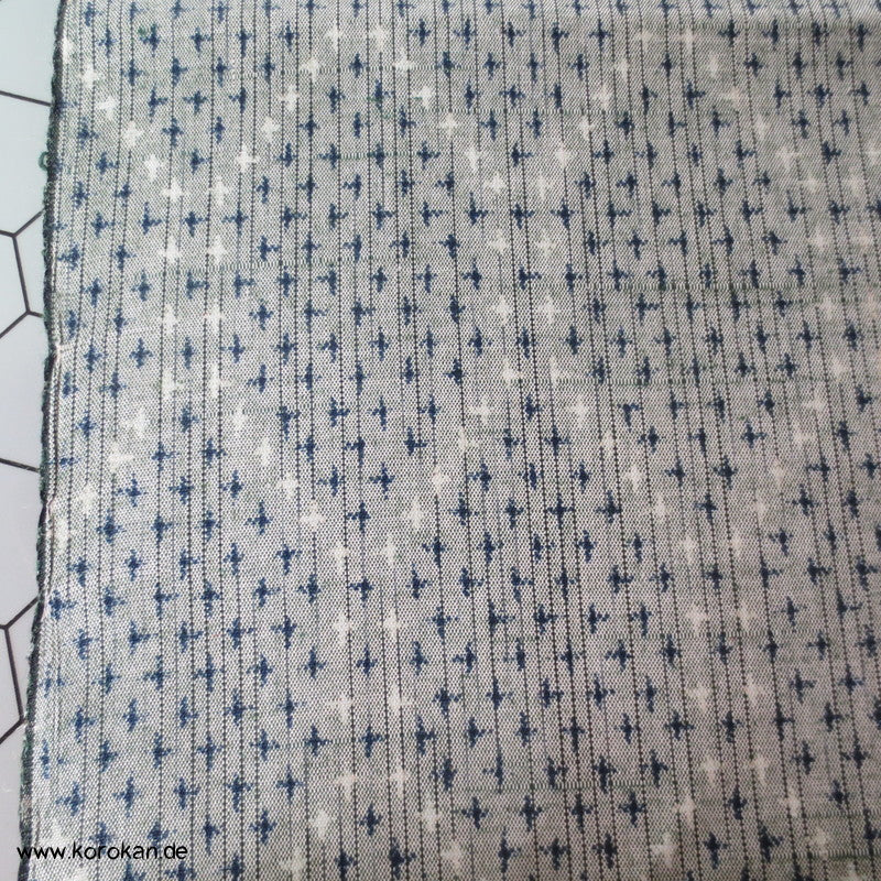 Kikko - Druck Teilkasuri Tsumugi Kimono Seide