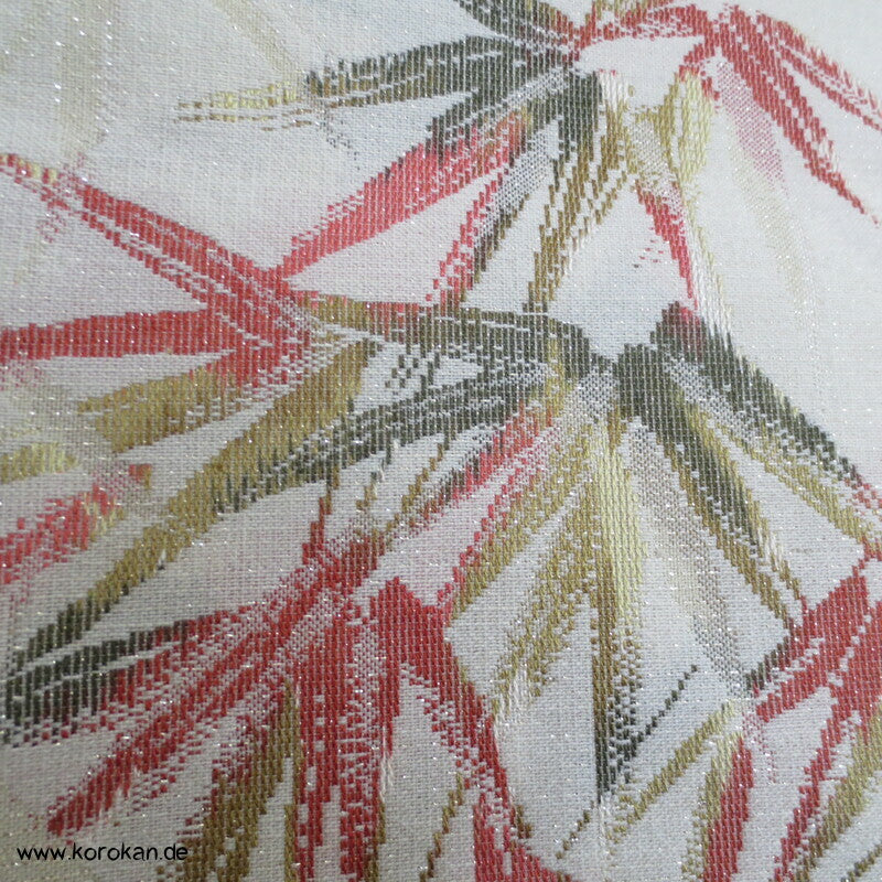 japanische Bambus Haori Kimono Jacke, Wolle mit Lurex, mit Himo