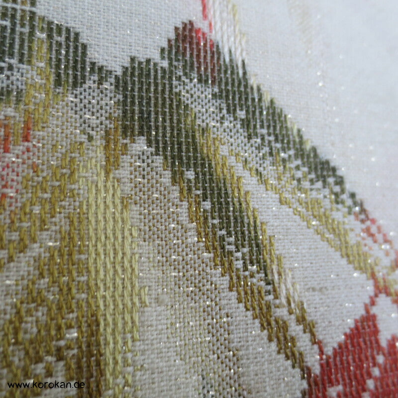 japanische Bambus Haori Kimono Jacke, Wolle mit Lurex, mit Himo