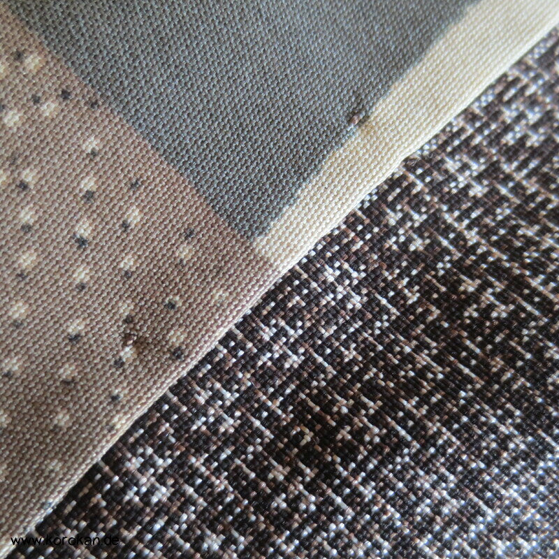 "7" beige braune Kasuri Tsumugi Haori, Druckfutter