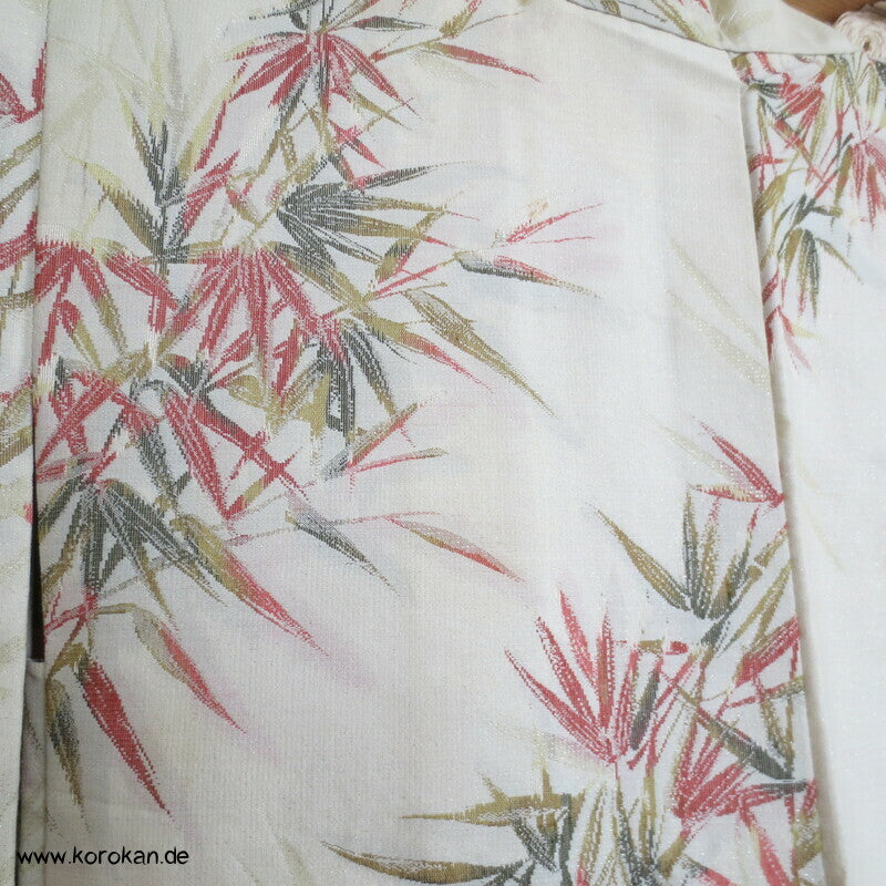 japanische Bambus Haori Kimono Jacke, Wolle mit Lurex, mit Himo