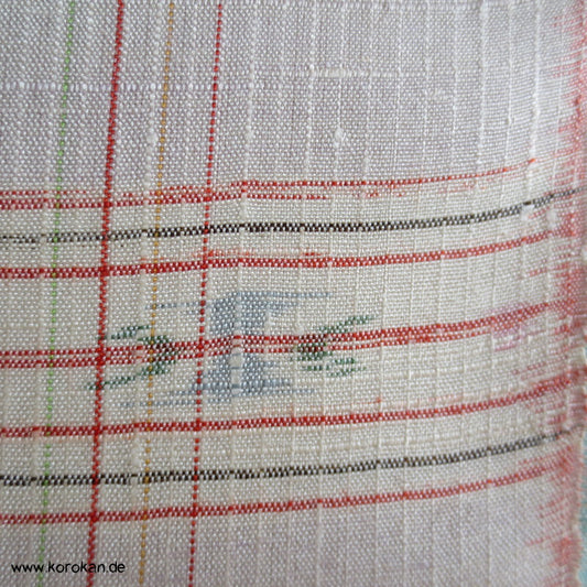 Blüten, Schmetterlinge Kasuri Tsumugi Kimono Seide