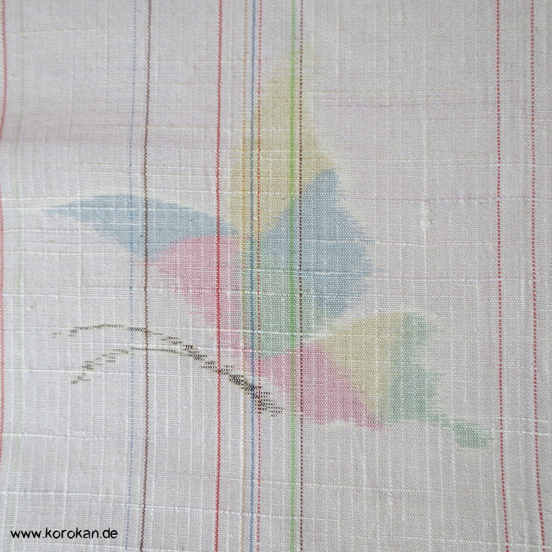 Blüten, Schmetterlinge Kasuri Tsumugi Kimono Seide