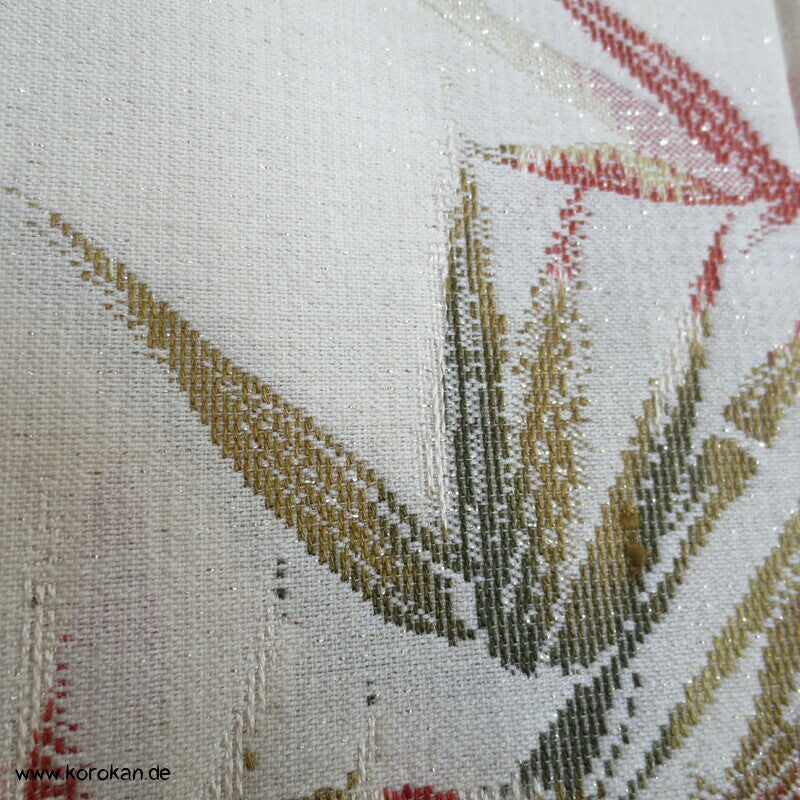 japanische Bambus Haori Kimono Jacke, Wolle mit Lurex, mit Himo