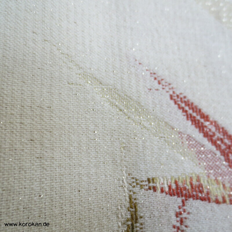 japanische Bambus Haori Kimono Jacke, Wolle mit Lurex, mit Himo