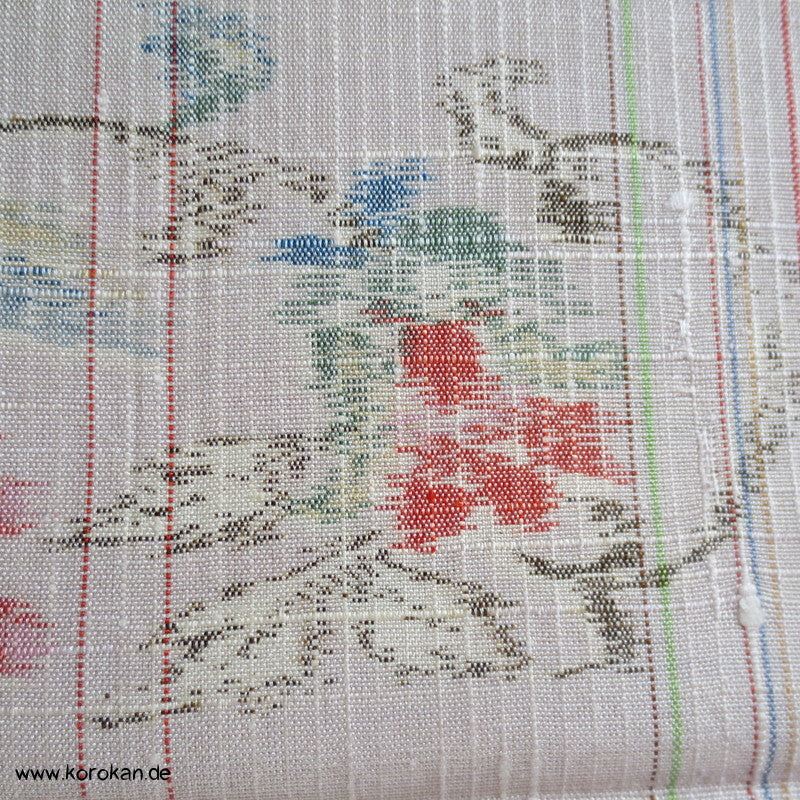 Blüten, Schmetterlinge Kasuri Tsumugi Kimono Seide