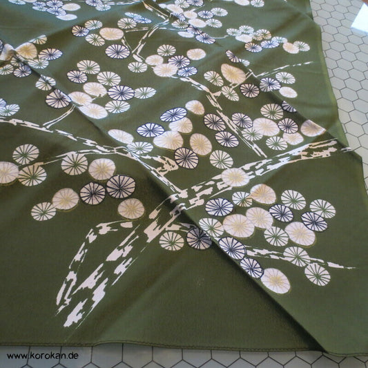 Blütenzweige Furoshiki, Vintage unbenutzt,