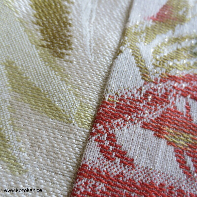 japanische Bambus Haori Kimono Jacke, Wolle mit Lurex, mit Himo