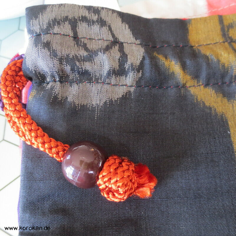 Japanische Upcycling Meisen Beutel mit Zugband - Varianten