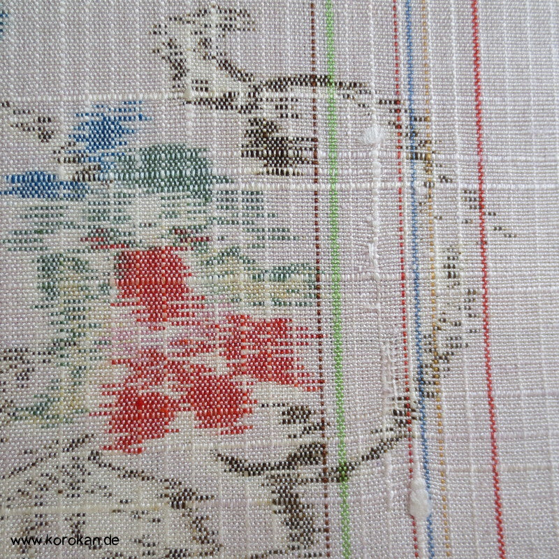 Blüten, Schmetterlinge Kasuri Tsumugi Kimono Seide